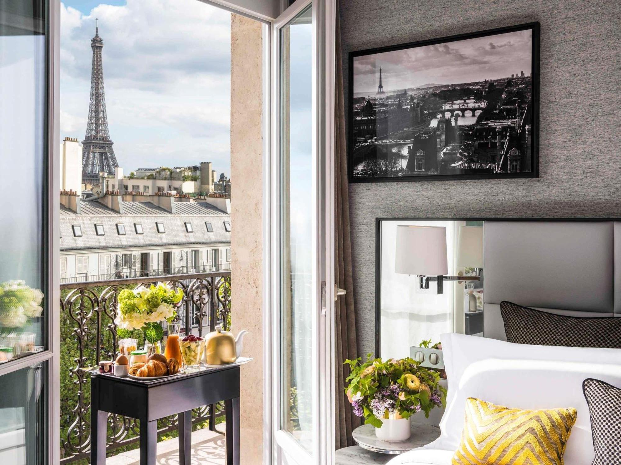 Suite Lit King-Size Junior de Luxe avec Balcon - Vue sur Tour Eiffel